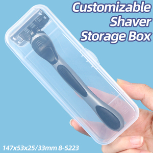 Boîte de rangement pour rasoir de voyage pour homme SUNSHING, boîte en plastique pour rasoir manuel, boîte transparente portable pour protéger le rasoir - Product Image 1