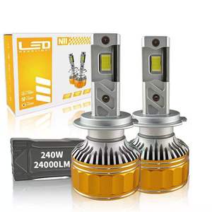 Luz LED N11 de Alta Potencia 240W 24000LM para Auto, Faros Delanteros LED H7 H4 con Bombilla, Precio de Fábrica al por Mayor, Certificada - Product Image 1