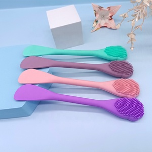 Mini Double Tête Silicone <span class=keywords><strong>Masque</strong></span> Facial Brosse De Nettoyage Nez Brosse De Lavage Violet Rose Masques Visage Brosse - Product Image 6