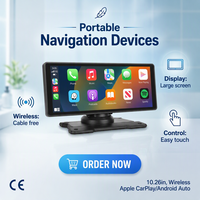 Autoradio portable GPS avec écran tactile LCD IPS universel XD-9A de 10,26 pouces, haut-parleur intégré, lecteur CarPlay, moniteur sans fil