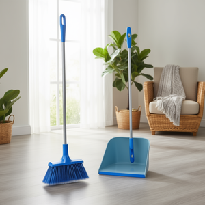 Angel <b>Brush</b> Dustpan Set Blue Plastic <b>Cleaning</b> Tool For Home Use - Product Image 3