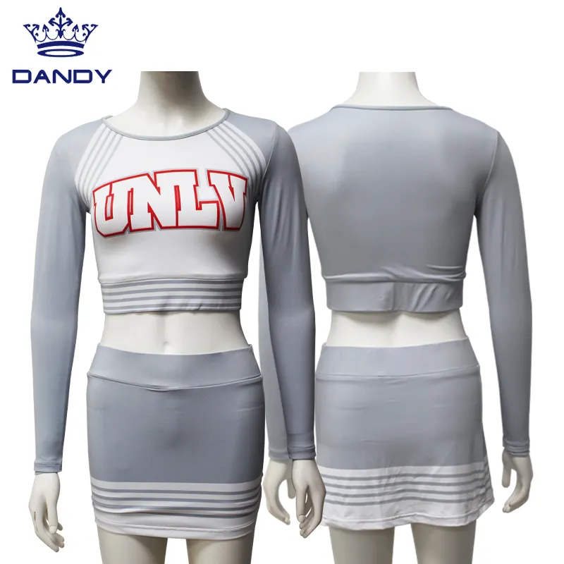 Kunden spezifische Frauen Nette Cheerleader Röcke Cheer Uniformen Sublimation Cheerleading Kostüme für Cheer Team