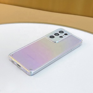 Funda trasera de lujo para teléfono móvil Samsung, carcasa de color arcoíris, transparente, para S22 Plus, S21, Ultra, S20, FE, A52, A72, A32, A12, <span class=keywords><strong>A22</strong></span>, Note 20, <span class=keywords><strong>A53</strong></span> - Product Image 4