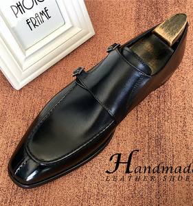 Chaussures en cuir coloré italiennes faites à la main pour hommes, tenue de travail formelle, cuir véritable haut de gamme, style britannique, chaussures de bureau - Product Image 3