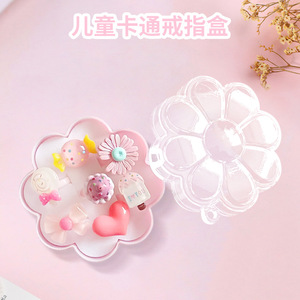 Plum Blossom Childrens Jewelry Box 5 Hole Plastic Storage Toy Organizer For Kids <b>Spring</b> 2023 - Product Image 3