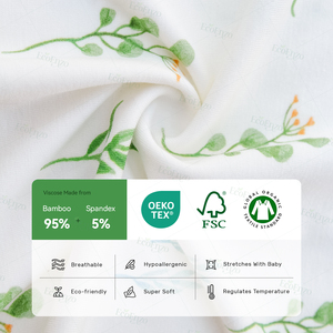 Couverture pour bébé Oeko <span class=keywords><strong>Tex</strong></span> en bambou personnalisée vente en gros couverture d'emmaillotage pour bébé nouveau-né Bbay vêtements vêtements écologiques - Product Image 1