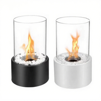 Lampe à éthanol Tornado autoportante en acier inoxydable de style européen, foyer d'ambiance portable d'extérieur avec design unique
