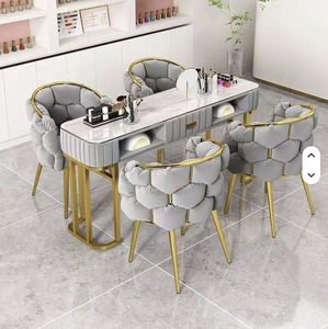 Nuevo Equipo de Manicura Moderno y de Lujo, Mesa de Manicura Doble para Salón de Uñas, Muebles Metálicos para Salón de Belleza - Product Image 4
