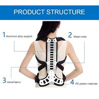 Correcteur de posture ajustable Mustools pour le soutien du dos des hommes et des femmes - Scoliose, kyphose, fracture de compression vertébrale