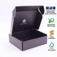 Boîte d'expédition en carton ondulé recyclé pour déménagement et emballage cadeau avec lamination mate, logo en relief, taille personnalisée