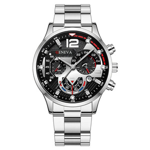 <span class=keywords><strong>Montre</strong></span> à Quartz pour Homme avec Aiguille Lumineuse, Bracelet en Acier, Cadran Calendrier, Élégance Sportive, <span class=keywords><strong>Montre</strong></span>-Bracelet Tendance, Meilleure Vente - Product Image 5