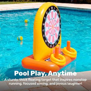 2-in-1 <b>Inflatable</b> <b>Pool</b> Dartboard & Ring Toss Game Set - Product Image 4