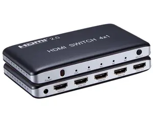 पर्याप्त स्टॉक 4k 60 hdmi स्विच 4x1 hdmi 2.0 स्विचर ऑडियो वीडियो कनवर्टर के लिए ps3 ps4 xbd dvd पीसी टीवी मॉनिटर या प्रोजेक्टर के लिए