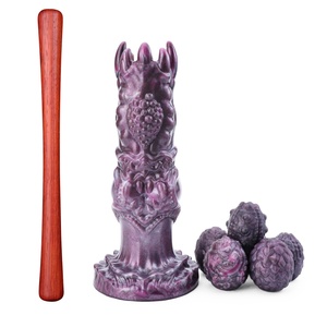 N-MR5314 Dildo Monstruoso Grueso con Ovipositor y 5 Huevos, Grande, de Fantasía, Anal, con Nudo de Caballo y Dragón - Product Image 1