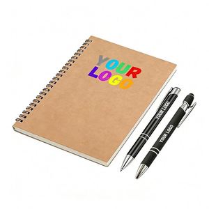 Promotion Custom Logo Printed High Quality Kraft Cover <b>Note</b> <b>Book</b> Planner Journal 2026 <b>A5</b> Spiral Notebook - Product Image 1