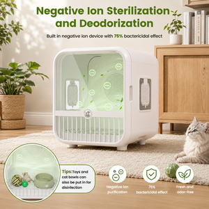 Séchoir pour animaux de compagnie 70L, boîte de séchage pour chats, circulation à 360°, soin aux ions négatifs, protection contre la surchauffe pour chats et chiots - Product Image 3