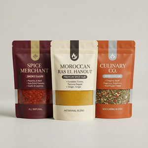 Sachet Doypack Mat Personnalisé Imprimé avec Fenêtre, Refermable, en Plastique, <span class=keywords><strong>pour</strong></span> Emballage <span class=keywords><strong>d</strong></span>'<span class=keywords><strong>Épice</strong></span>s, Poudres et Herbes - Product Image 2