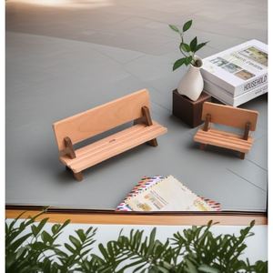 काले अखरोट/मेपल ठोस लकड़ी फोन स्टैंड बेंच-शैली चार्जिंग पोर्ट डिजाइन आसान स्थापना फ्लैट गार्डन बेंच स्टोरेज रैक - Product Image 6