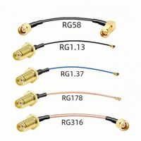 Câble coaxial RF OEM Pigtail Jumper RG316 avec connecteurs RF MCX MMCX TNC BNC SMA UHF N Type – Assemblage de câbles