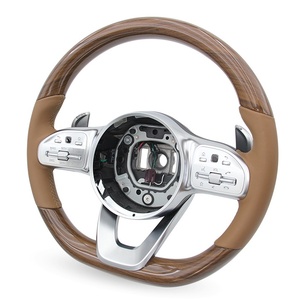 Volante de Madera de Lujo Personalizado para <span class=keywords><strong>Mercedes</strong></span> <span class=keywords><strong>Benz</strong></span> AMG W212 <span class=keywords><strong>2014</strong></span> E63 W166 E300 W04 W116 W117 - Product Image 4