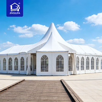 Tente Commerciale Haut de Gamme Mixte Robuste Imperméable à Châssis en Aluminium pour Événements de Luxe et Mariages