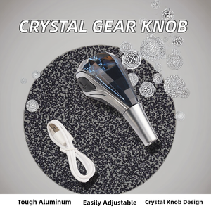 Adjustable Aluminum Shift <b>Gear</b> <b>Knob</b> with Premium Crystal for Luxury Vehicles Universal Fitment - Product Image 2