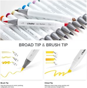 <span class=keywords><strong>Ohuhu</strong></span> Honolulu <span class=keywords><strong>120</strong></span> colores Dual Tips Alcohol Art Markers, cepillo y cincel - Product Image 2