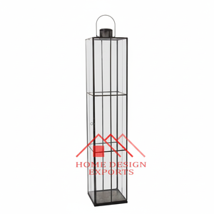 Linterna de vela de suelo para decoración del hogar, nuevo soporte para decoración interior y exterior, linterna de vela con forma de cilindro alto - Product Image 1