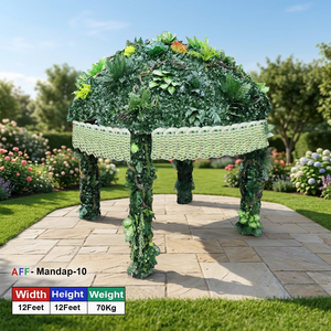 Pabellón Redondo Artificial de Plástico Verde para Uso en Exteriores - Product Image 3