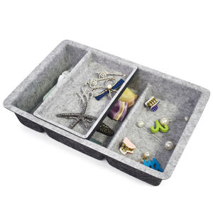 Recycled PET <b>Material</b> Modern Single Tier Square Shape Eco-Friendly Durable Tableware <b>Storage</b> Container for Kitchen Living Room - Product Image 3