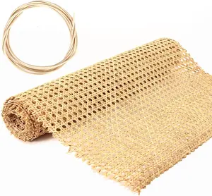 Wholesale Hand-woven Good Quality Natural Rattan Webbing Open Mesh Cane Rattan Webbing Roll