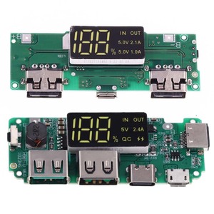 18650 Lithium Battery Charging Module with Digital Display - <b>5V</b> 2.4A/2A/<b>1A</b> Boost Module & Dual <b>USB</b> Outputs - Product Image 1