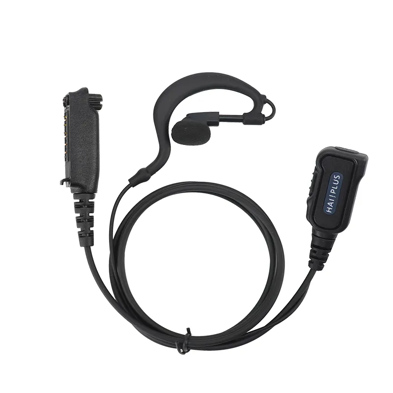 Fone de ouvido com microfone estéreo 2 vias, gancho em formato de g, único, headset para sepura stp8000 stp8030 stp9000 8035 8040