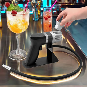 Sigara Gun kokteyl sigara içen kiti ile ahşap cips viski Bourbon hediyeler erkekler için kapalı-açık duman demlik makinesi - Product Image 6