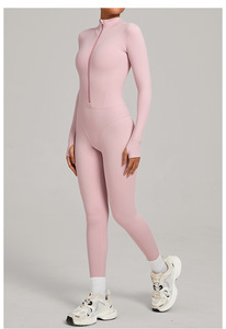 Autumn Jumpsuit <strong>Tight</strong> <strong>Fleece</strong> Yoga Jumpsuit Outdoor Warm Suits Romper - Product Image 6