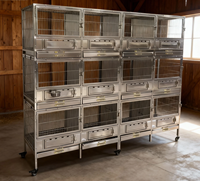 Cage à oiseaux et perroquets classique de luxe en acier inoxydable multicouche pour petits animaux, design de toilettes, étanche, ventilée et respirante