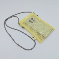 Sac bandoulière personnalisé OEM pour téléphone portable, pochette de téléphone avec cordon, pochette de rangement en maille, mini pochette de téléphone en maille et trousse de toilette