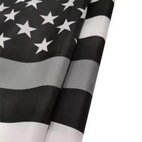 Drapeau américain personnalisé avec logo imprimé, ligne fine, 3x5 pieds, intérieur/extérieur, en polyester, avec œillets