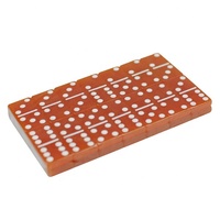 Double six dominos en cuir personnalisé 28 tuiles colorées jeu de dominos pour adultes