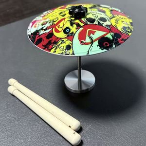 Cymbale de voiture portable d'intérieur, mini cymbale crash en métal faite à la main, 14x12CM, avec logo couleur personnalisé, pour la musique, vente en gros - Product Image 2