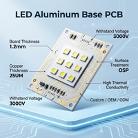 Plaque de circuit imprimé LED en aluminium, base ronde en aluminium, haute conductivité thermique, finition de surface OSP pour éclairage à LED