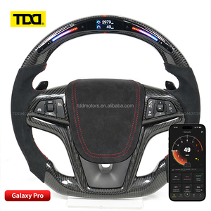 Volant en cuir TDD avec fibre de carbone et LED pour C5/C6/C7/C8 Silverado SS, personnalisé, authentique - Product Image 4