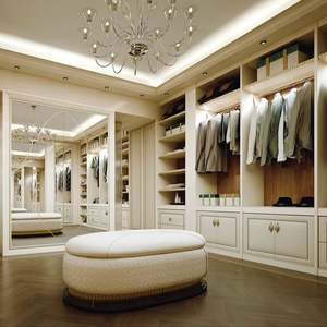 Armoire de style moderne avec miroir, placard pliable, rangement et organisateurs pour la chambre à coucher - Product Image 1