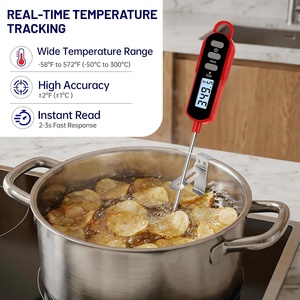 Thermomètre à viande étanche, thermomètre numérique à lecture instantanée pour griller, cuisiner, fumer, thermomètre alimentaire - Product Image 5