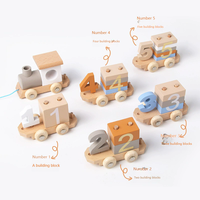 2025 nouveauté Montessori jouets éducatifs enfants numérique bloc de construction ensemble en bois Train jouet jouant du papier pour les tout-petits