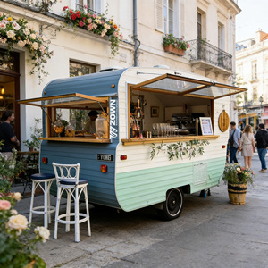 High Efficiency Mobile Kitchen Cart Outdoor Catering <b>Trailer</b> With Ventilation - Product Image 1