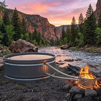 Produsen Kit Koil Pemanas Bak Mandi Air Panas Berbahan Bakar Kayu Grosir, Penukar Panas Baja Tahan Karat 304, Pemanas Spa Off Grid untuk Berkemah dan Halaman Belakang