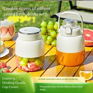 Nuevo Exprimidor Eléctrico Inalámbrico Portátil para el Hogar, Multifuncional, Recargable por USB, con Vaso para Triturar Hielo, de Gran Capacidad - Product Image 2