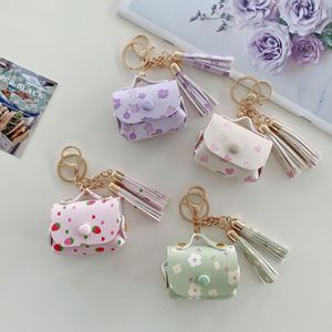 Nueva tendencia para Airpod Case Bag Girly PU Leather Designer Cases para <span class=keywords><strong>Airpods</strong></span> Pro <span class=keywords><strong>3</strong></span> 1 2 Generation Fundas para niñas con llavero - Product Image 1