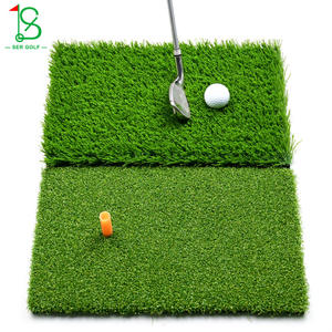 Tapis d'entraînement de golf DJD0826 40x60cm, double gazon, pliable, mini tapis de frappe pour intérieur - Product Image 2